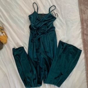 Forever 21 velvet jumpsuit